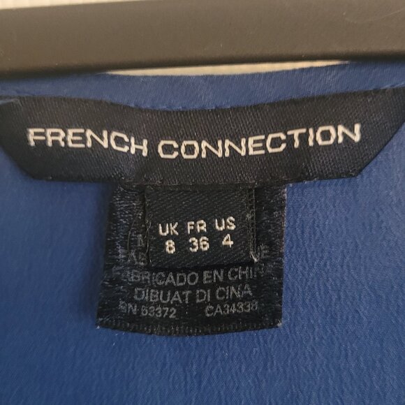 French Connection 100% Silk Blue Tank - Picture 2 of 4
